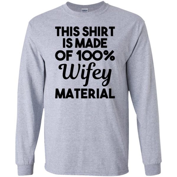 wifey material long sleeve - sport grey