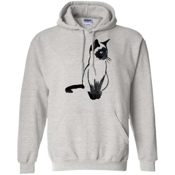 siamese cat hoodie - ash
