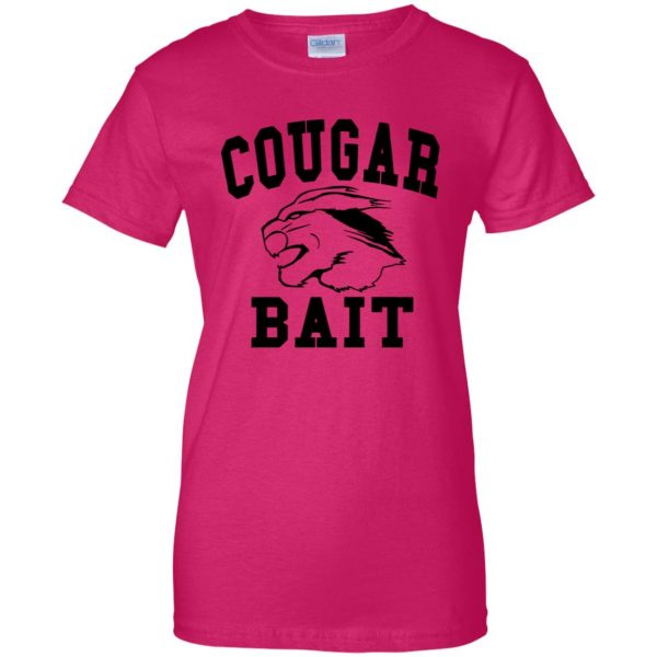 cougar bait womens t shirt - lady t shirt - pink heliconia