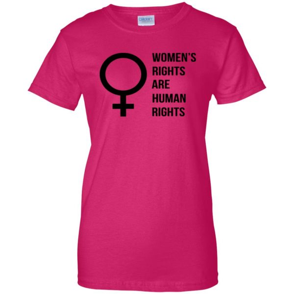womens rights womens t shirt - lady t shirt - pink heliconia