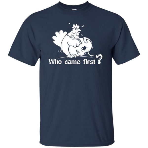 chicken and egg t shirt - navy blue