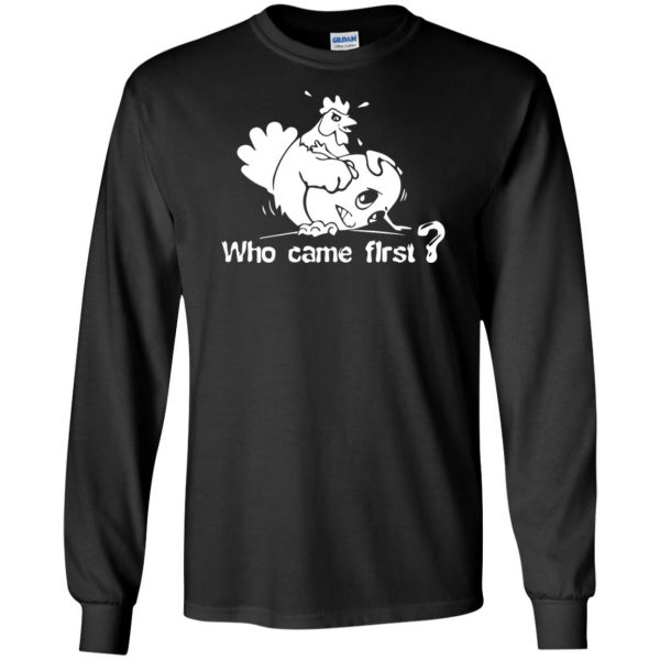 chicken and egg long sleeve - black