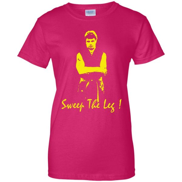 sweep the leg womens t shirt - lady t shirt - pink heliconia