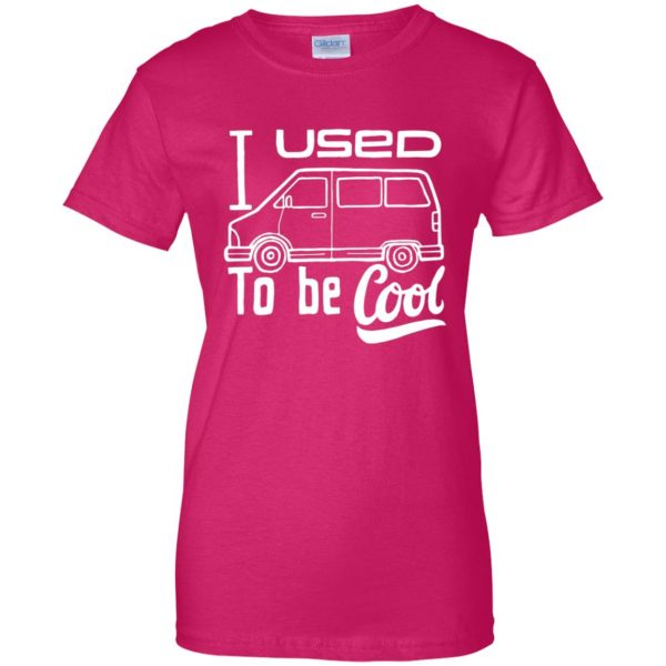 minivan womens t shirt - lady t shirt - pink heliconia