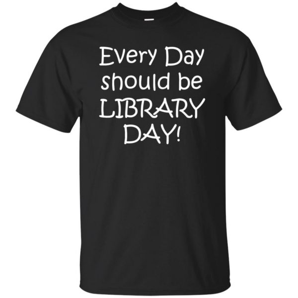 librarian t shirt - black