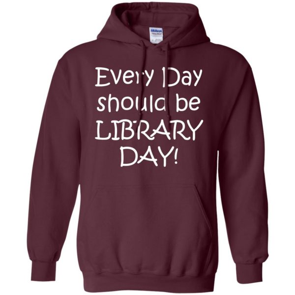 librarian hoodie - maroon