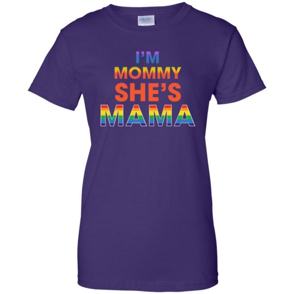 lesbian mom womens t shirt - lady t shirt - purple