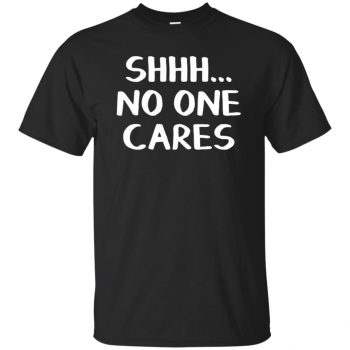 no one cares t shirt - black