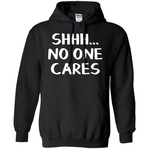 no one cares hoodie - black