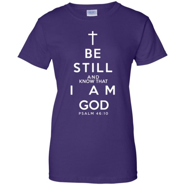i am god womens t shirt - lady t shirt - purple