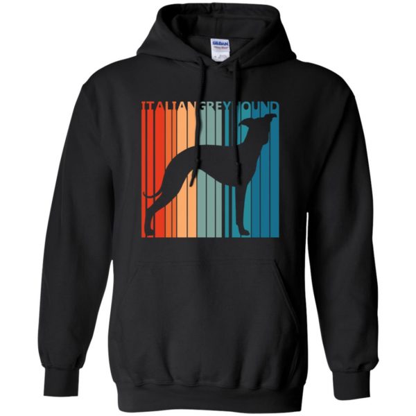 italian greyhound hoodie - black