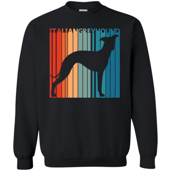 italian greyhound sweatshirt - black