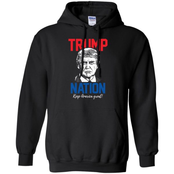trump nation hoodie - black
