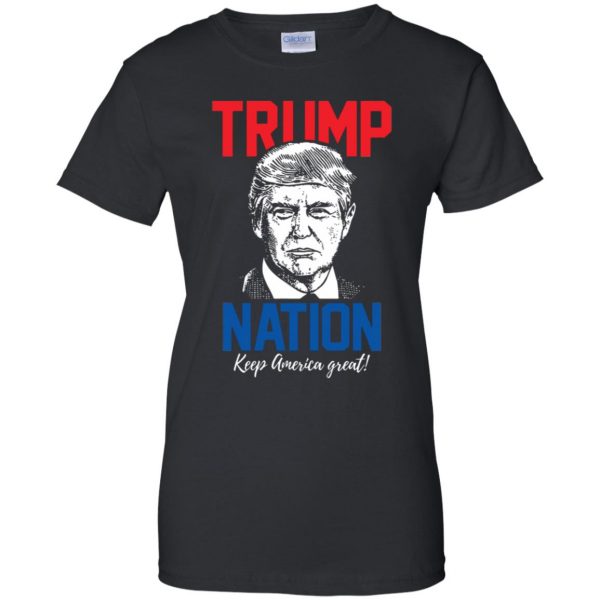 trump nation womens t shirt - lady t shirt - black