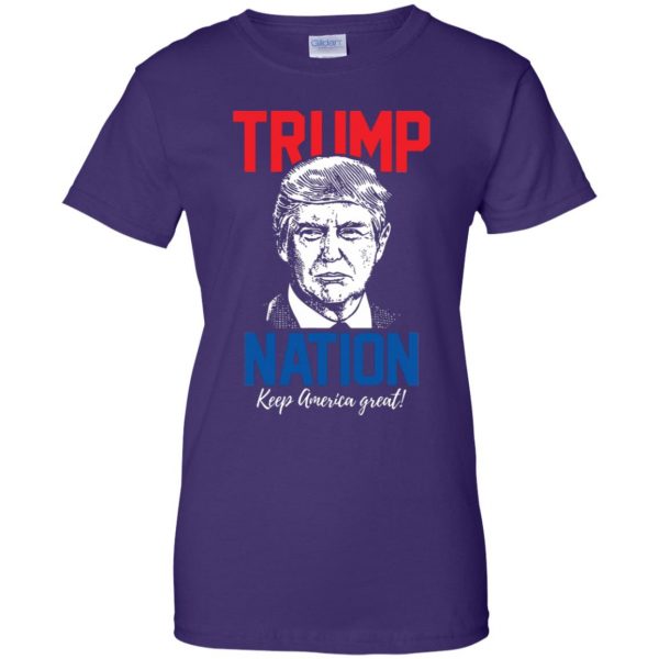trump nation womens t shirt - lady t shirt - purple
