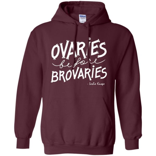 ovaries before brovaries hoodie - maroon