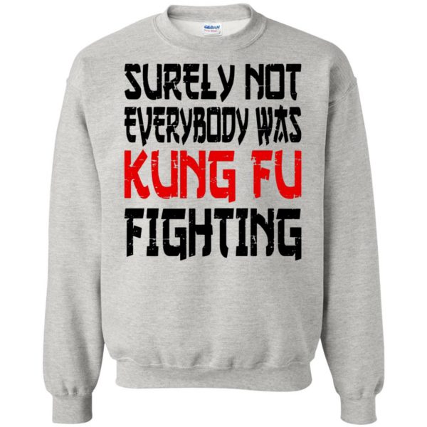 kung fu fighting sweatshirt - ash