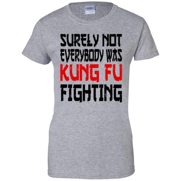 kung fu fighting womens t shirt - lady t shirt - sport grey
