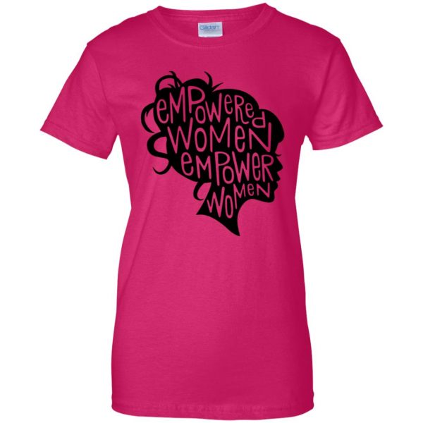 women empowerment womens t shirt - lady t shirt - pink heliconia
