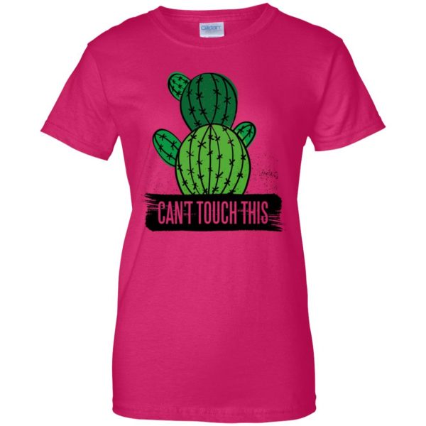 can t touch this womens t shirt - lady t shirt - pink heliconia