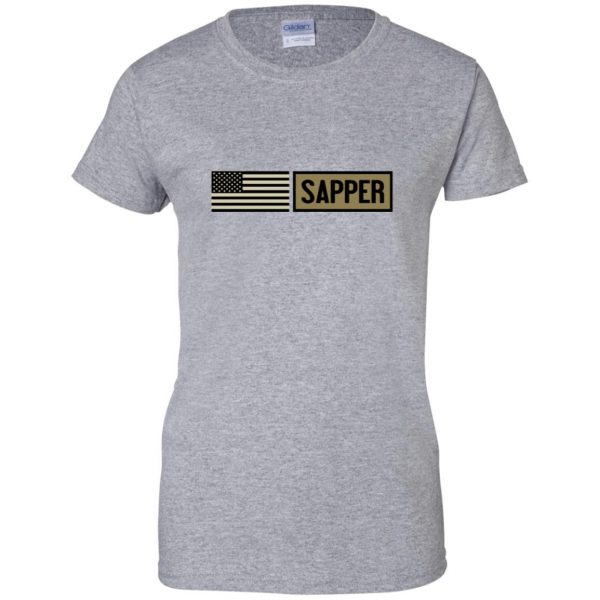 sapper womens t shirt - lady t shirt - sport grey