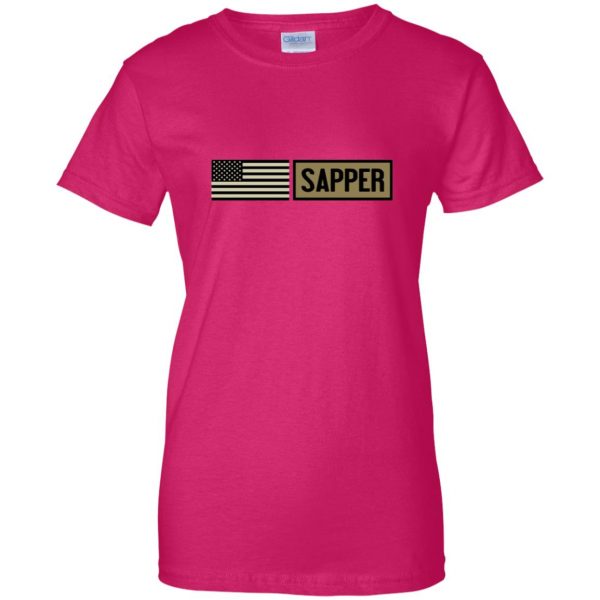 sapper womens t shirt - lady t shirt - pink heliconia