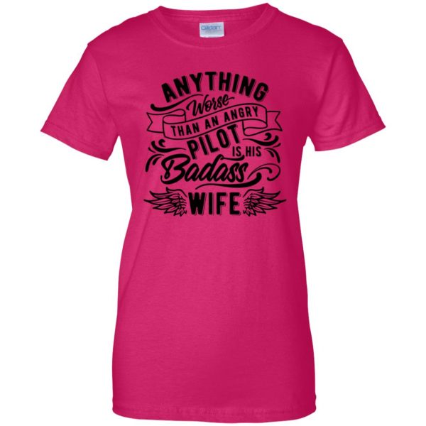 funny aviation womens t shirt - lady t shirt - pink heliconia