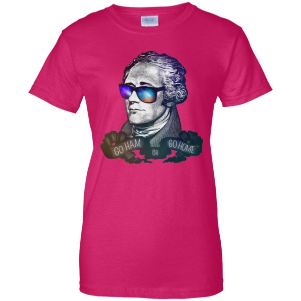 go ham or go home womens t shirt - lady t shirt - pink heliconia