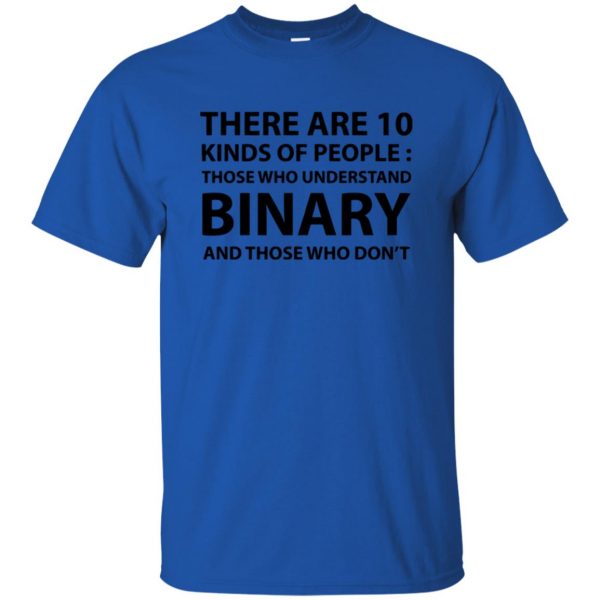 there are 10 types binary t shirt - royal blue