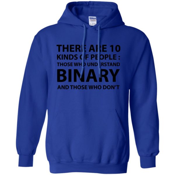 there are 10 types binary hoodie - royal blue