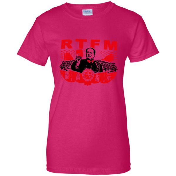 rtfm womens t shirt - lady t shirt - pink heliconia