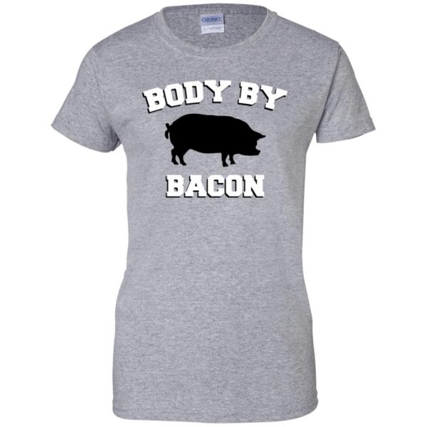 body by bacon womens t shirt - lady t shirt - sport grey