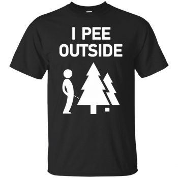 i pee outside t shirt - black