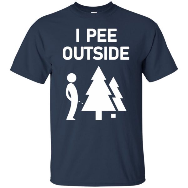 i pee outside t shirt - navy blue