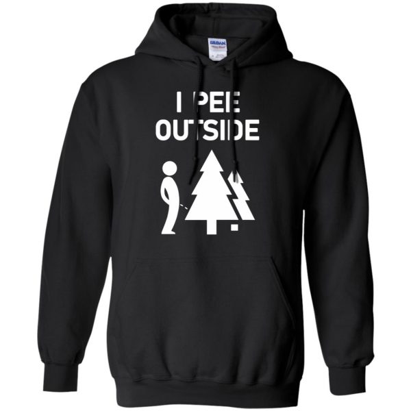 i pee outside hoodie - black