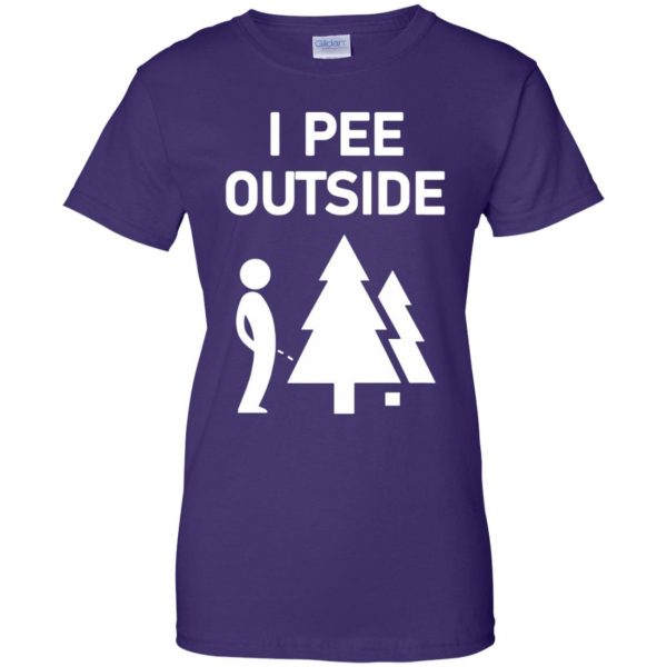 i pee outside womens t shirt - lady t shirt - purple