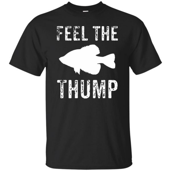 crappie fishing t shirts - black