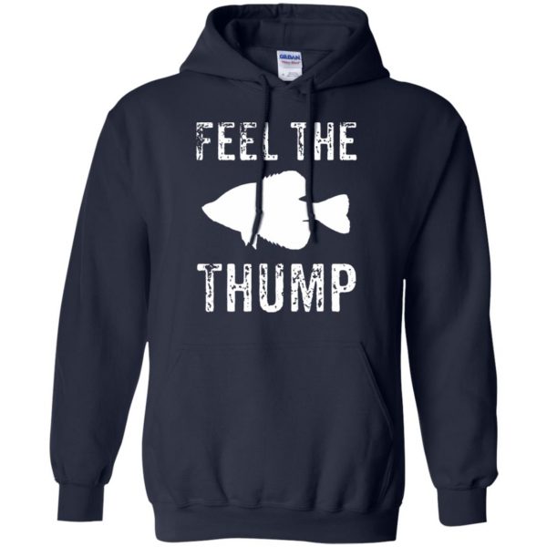 crappie fishing hoodie - navy blue
