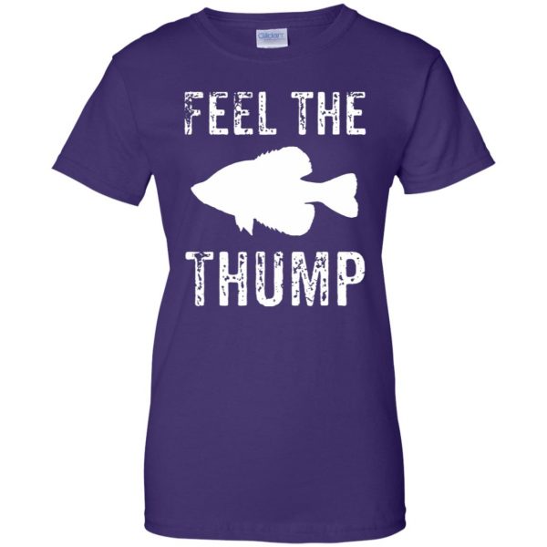 crappie fishing womens t shirt - lady t shirt - purple