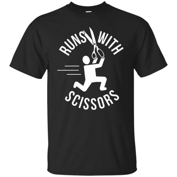 runs with scissors t shirt - black