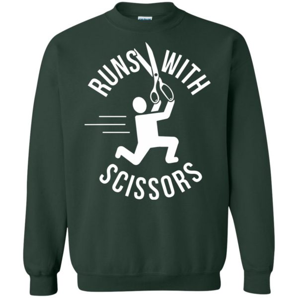 runs with scissors sweatshirt - forest green