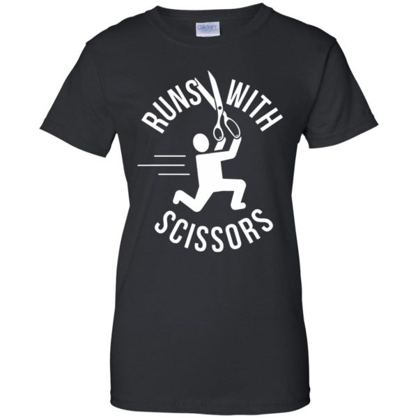 runs with scissors womens t shirt - lady t shirt - black