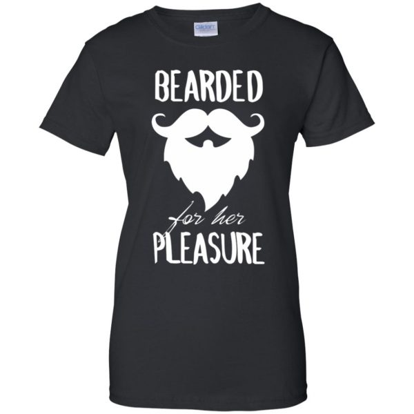 bearded for her pleasure womens t shirt - lady t shirt - black