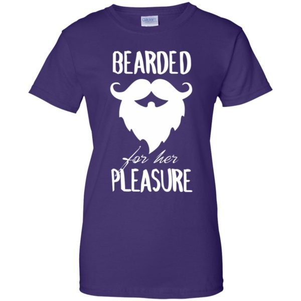bearded for her pleasure womens t shirt - lady t shirt - purple