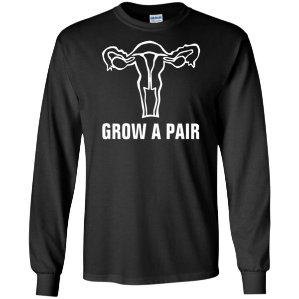 grow a pair ovaries long sleeve - black