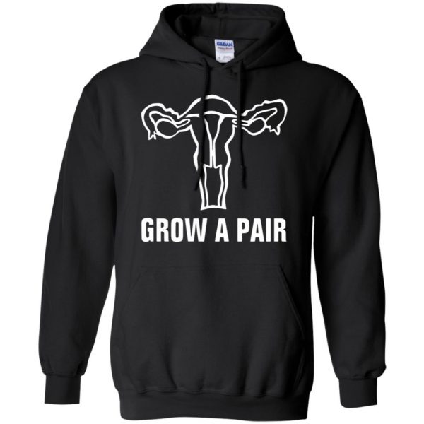 grow a pair ovaries hoodie - black