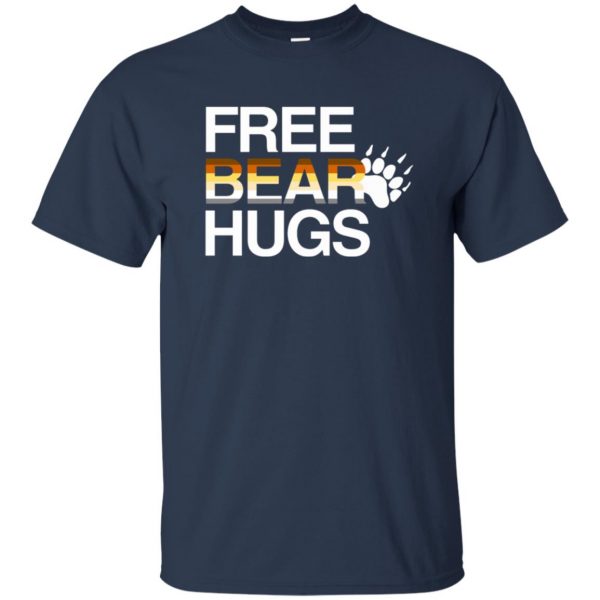 free bear hugs t shirt - navy blue