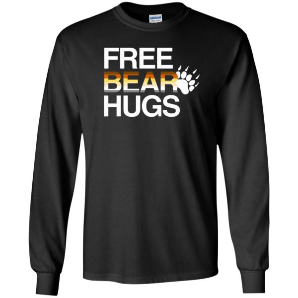 free bear hugs long sleeve - black