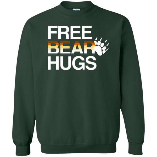 free bear hugs sweatshirt - forest green