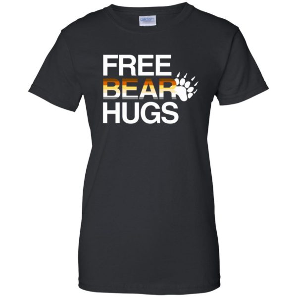 free bear hugs womens t shirt - lady t shirt - black